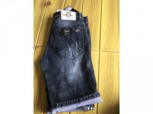 Bỏ sỉ Quần short Jean nam rách màu đen
