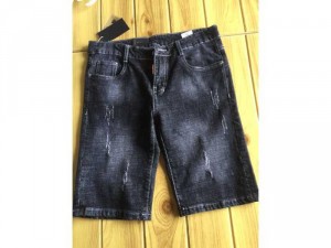 Quần short Jean nam rách wax