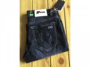 Quần short Jean nam rách wax