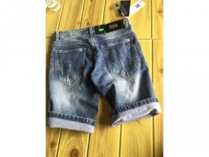 Đặt sỉ Quần short Jean nam rách màu xanh