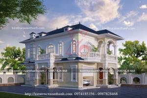 Thiết kế biệt thự 2 tầng tân cổ điển siêu đẹp