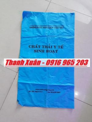 Túi rác y tế màu xanh dương