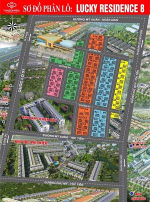 90 nền biệt thự dự án Lucky Residence 8 - Sổ hồng riêng.