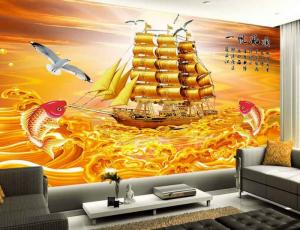 Tranh thuận buồm xuôi gió -gạch tranh 3d