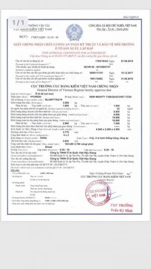 Giấy chứng nhận thẩm định thiết kế