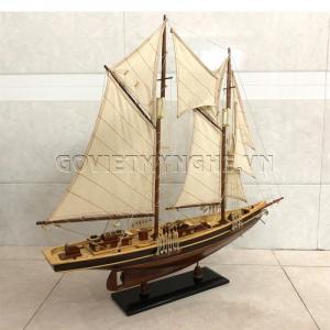 Mô Hình Thuyền Gỗ Bluenose - Thân 60cm - Gỗ Tự Nhiên - Dài 70 cm x Rộng 15 cm x Cao 65 cm. Giá : 980.000₫