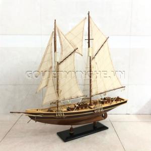 Mô Hình Thuyền Gỗ Bluenose - Thân 60cm - Gỗ Tự Nhiên - Dài 70 cm x Rộng 15 cm x Cao 65 cm. Giá : 980.000₫