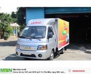 Giá xe tải Jac 1t25 mới 2018 tại Ô Tô Phú Mẫn, tặng 100% phí trước bạ, giao xe ngay