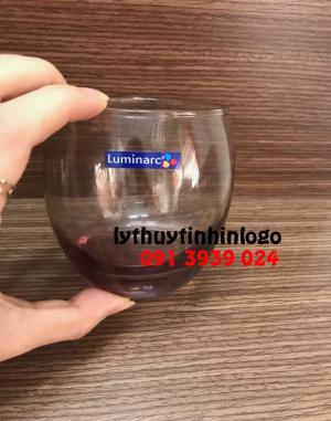 Ly thủy tinh in logo theo yêu cầu, ly thủy tinh quà tặng tết cho khách hàng