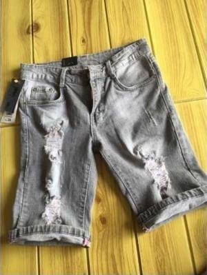 Bỏ sỉ Quần short Jean nam rách xám khói
