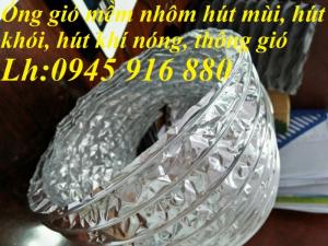 Ống gió lò xo hút khói bụi hút khí nóng, hút mùi, thông gió, Ống gió mềm cách nhiệt hàng cao cấp