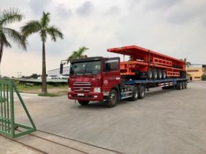 Doosung Việt Nam bán Rơ Mooc Sàn Rút 30m 4 trục tải trọng 43.8 tấn