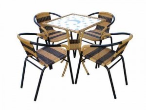 Bàn ghế cafe chân sắt giá rẻ