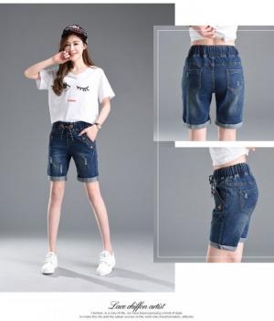 Quần jean short lưng thun