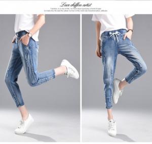 Quần jean lửng nữ lưng thun