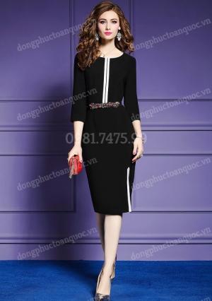 Xưởng may váy liền công sở theo size chuẩn đét theo dáng người