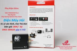 Bộ chuyển đổi âm thanh digital ra Audio Vinagear XL2 đầy đủ thông tin và hướng dẫn sử dụng trên vỏ hộp