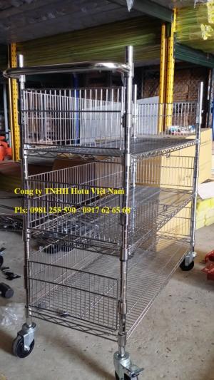 Kệ inox sử dụng bánh xe tải trọng ESD