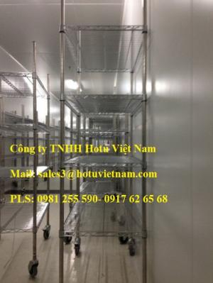 Kệ inox sử dụng bánh xe tải trọng ESD