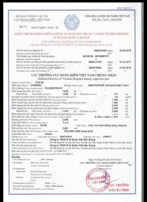 giấy chứng nhận an toàn kỷ thuật