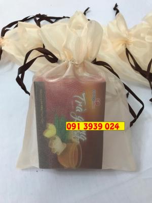 May túi đựng quà , túi đựng cafe, túi dây rút vải voan