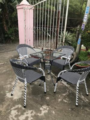 Bộ bàn ghế cafe giả mây đẹp rẻ Việt Đức VD013