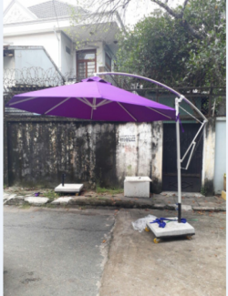 Dù lệch tâm đẹp, bền, tuổi thọ cao, vải bạt Hàn Quốc chịu nhiệt tốt, bền màu