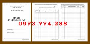 Bộ 3 bìa kẹp hồ sơ Cán Bộ - Công Chức - Viên Chức - Mẫu bìa 01b - 06b - 07b-BNV, loại có dấu tròn của Bộ