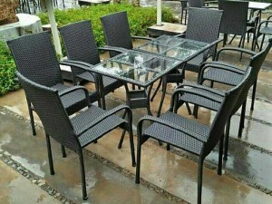 Bàn ghế cafe giả mây hàng xuất khẩu