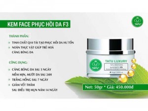 Bộ sản phẩm hoàn hảo cho làn da đẹp ko tì vết.Nước thần và kem phục hồi F3