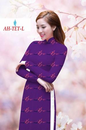 Vải áo dài đẹp in 3D AH TET