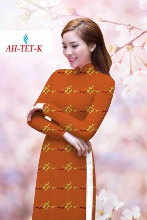 Vải áo dài đẹp in 3D AH TET