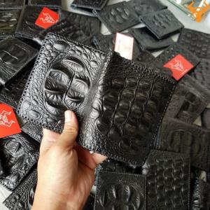 Bóp Da Bò Dập Vân Cá Sấu