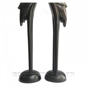Cặp Tượng Chim Hạc Gỗ Trang Trí - Khảm Xà Cừ - Size Nhỏ - Dài 16cm x Rộng 6cm x Cao 46cm (Kích thước 1 cặp). Giá : 880.000₫