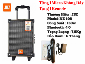 Loa Kéo JBZ NE-108 Công Suất 150W Tặng Kèm 1 Mic