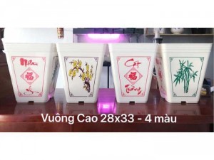 Công ty THAKICO - Chậu Vuông Cao NHƯ Ý CÁT TƯỜNG