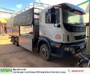 Cần bán gấp 2 xe tải Daewo 2018 nhập khẩu từ Hàn Quốc, trọng tải 15 tấn