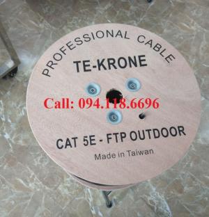 Cáp mạng TE-KRONE Cat5E CAA(Hợp kim) ngoài trời có sợi thép cường lực