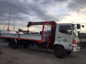 Bán gấp xe hino 6 tấn gắn xẩu 3 tấn 4 khúc đời 2014