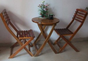 Bộ bàn ghế xếp gỗ HM001