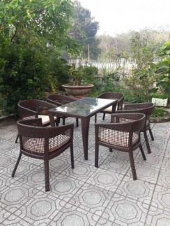 Bộ bàn ghế mây nhựa dành cho cafe,giao hàng toàn quốc