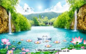 Tranh phủ kính 3d phong cảnh