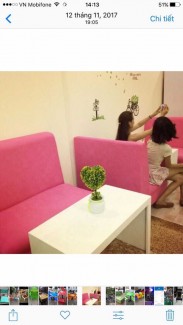 Sofa màu hồng siêu dễ thương
