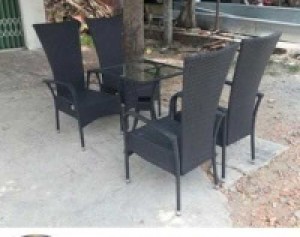 Bàn ghế mây nhựa cafe giá rẻ
