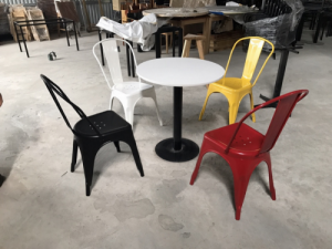 Bộ bàn ghế cafe tolix giá rẻ nhiều màu sắc