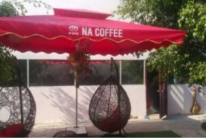 Dù vuông cho kinh doanh cafe