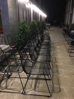 Ghế sắt sang trọng sơn tĩnh đơn cho kinh doanh quán cafe, sân vườn