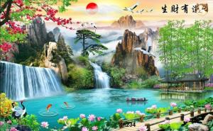 Tranh phong cảnh sông nước miền quê