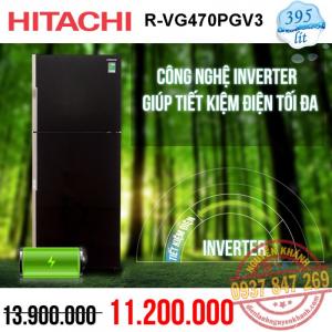 Tủ lạnh Hitachi Inverter R-VG470PGV3 395 lít