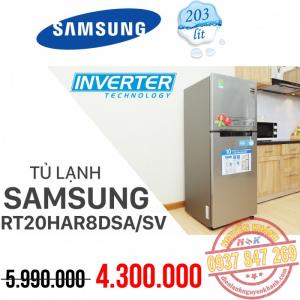 Tủ lạnh Samsung Inverter RT20HAR8DSA/SV 208 lít